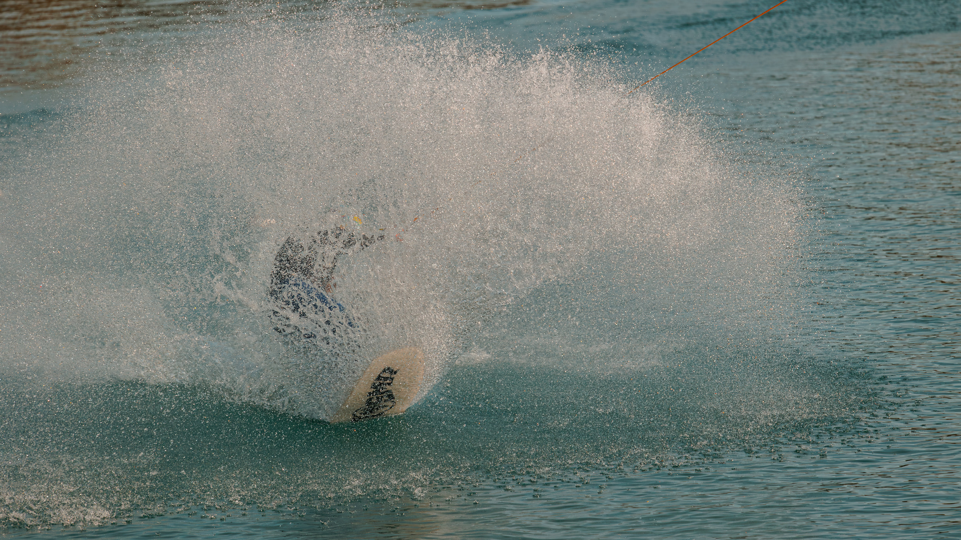 Wakeboarder Christian in Aktion