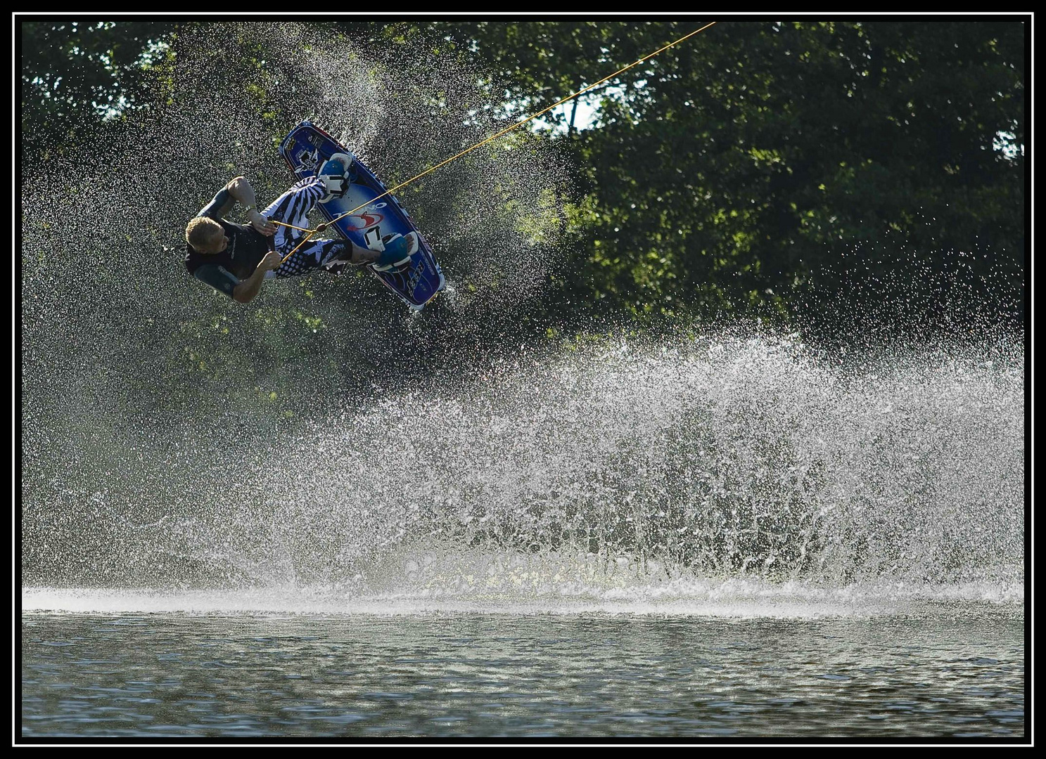 Wakeboarder in Action
