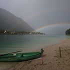 Walchensee mit doppeltem Regenbogen