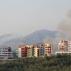 Waldbrand in der Nähe von Tirana / Albanien