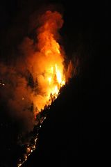 Waldbrand über Innsbruck