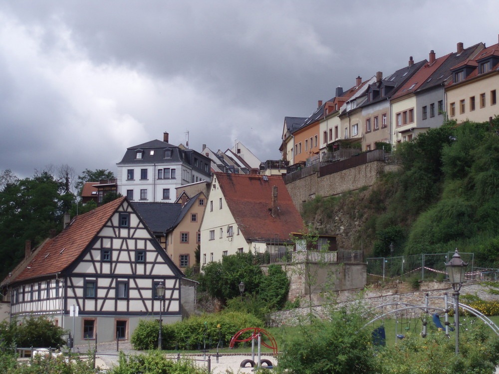 Waldenburg - Blick zur Mittelstadt