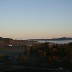 Waldviertel am Morgen im Herbst