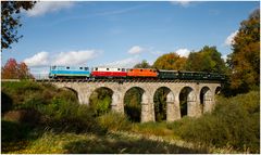 Waldviertelbahn Sonderzug am Weitra Viadukt