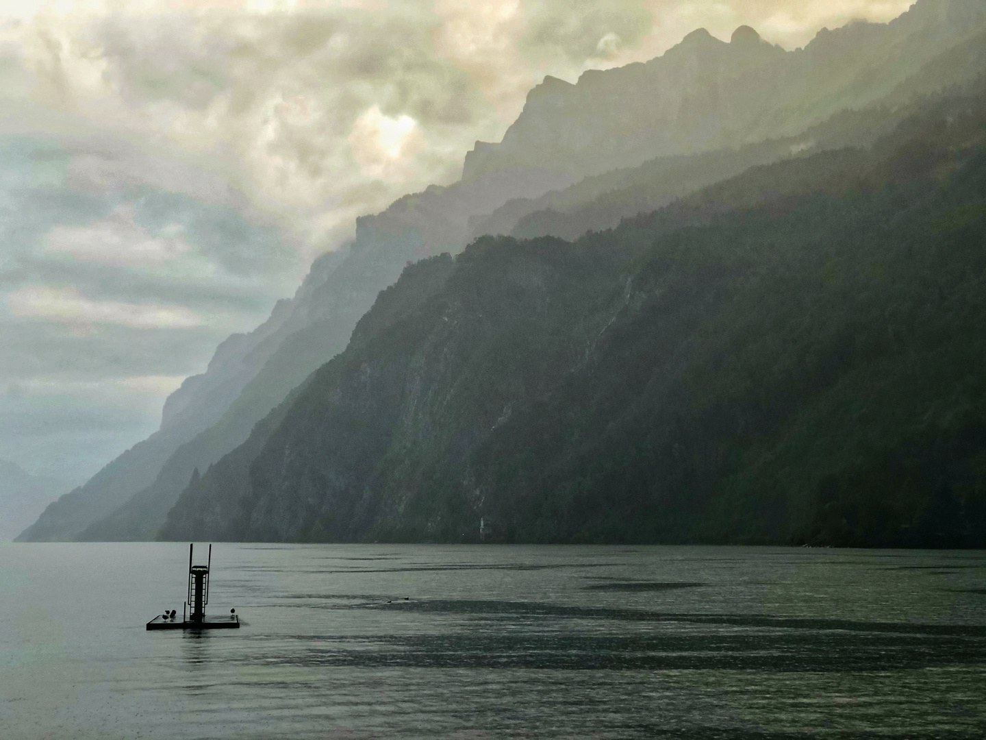 Walensee beim Regen