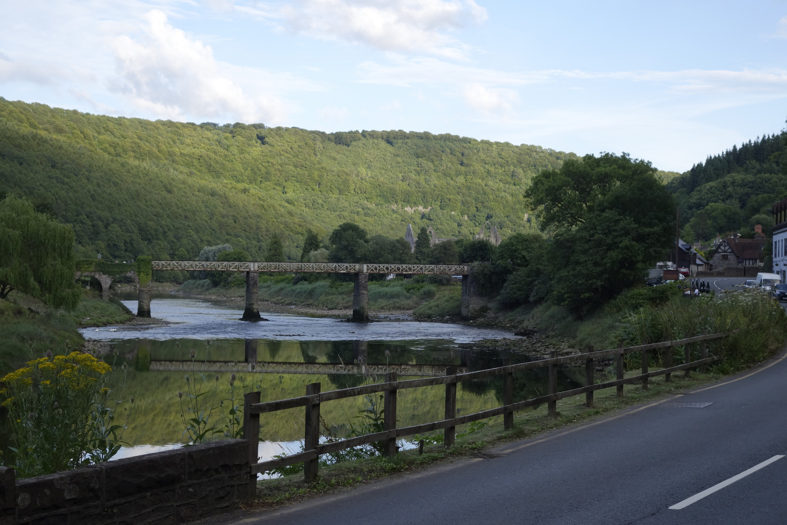 wales, offa's dyke5, tintern, die brücke über den wye