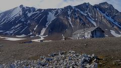 Walfängerhütte und Walknochen