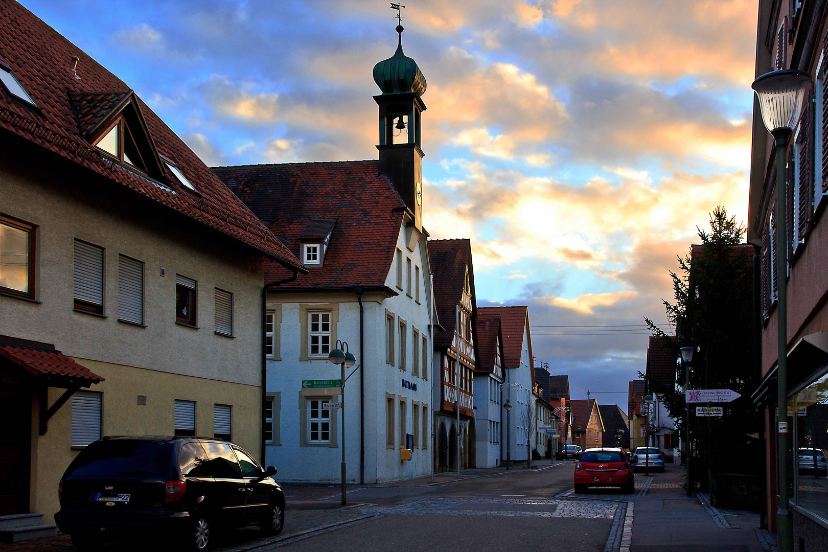 Walheim beim Sonnenuntergang