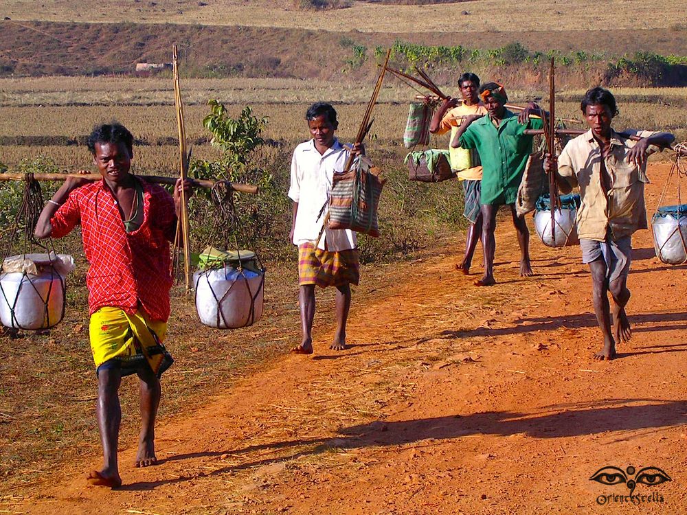 Walk to the market in Orissa