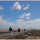 walkers on the causeway