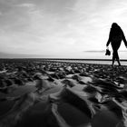 walking along the beach