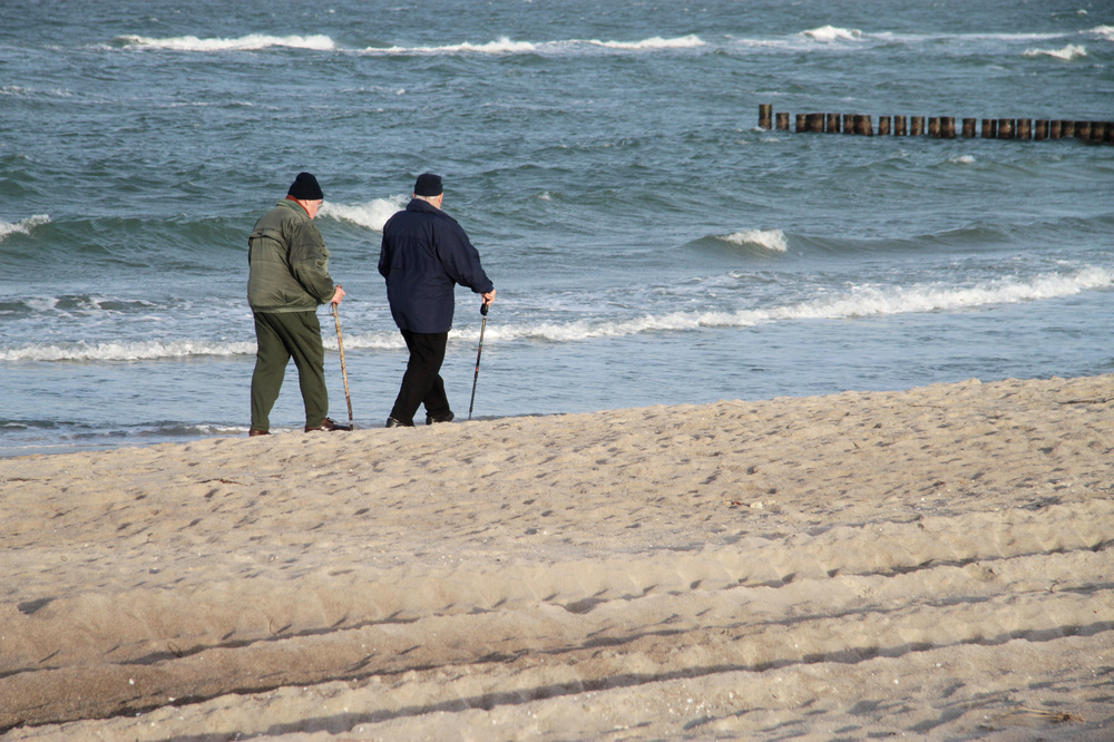 Walking am Strand