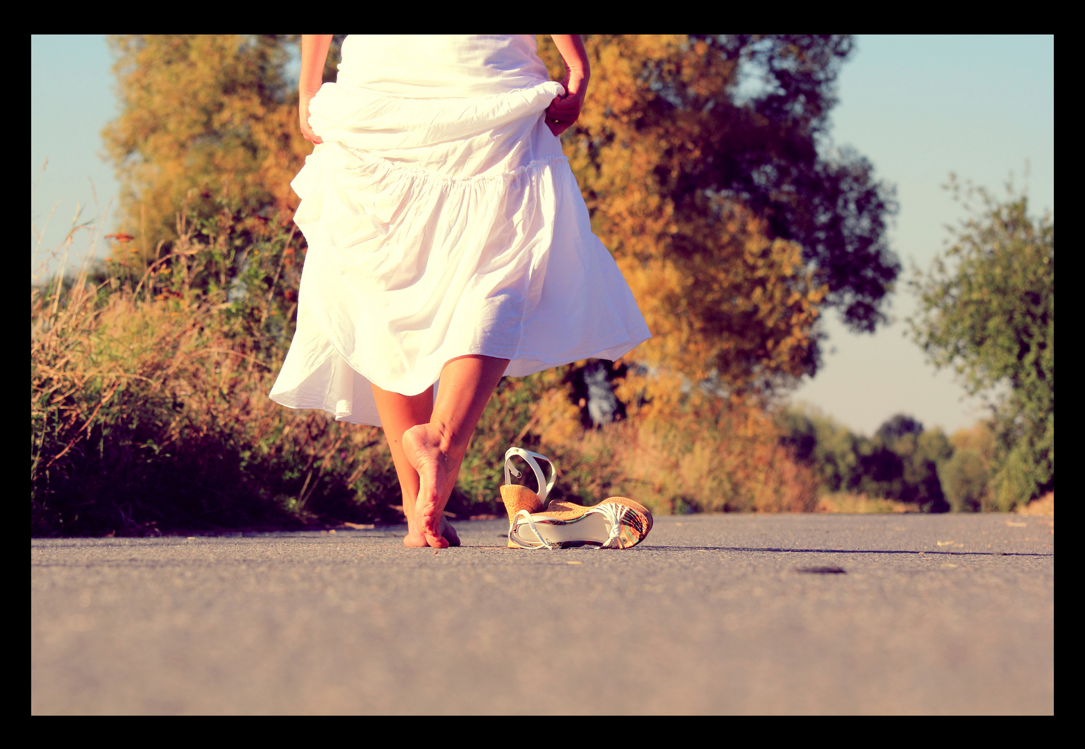 -walking barefoot-