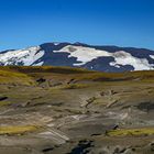 Walking close to the Hekla volcano