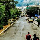 walking from pnyx to the new town athens