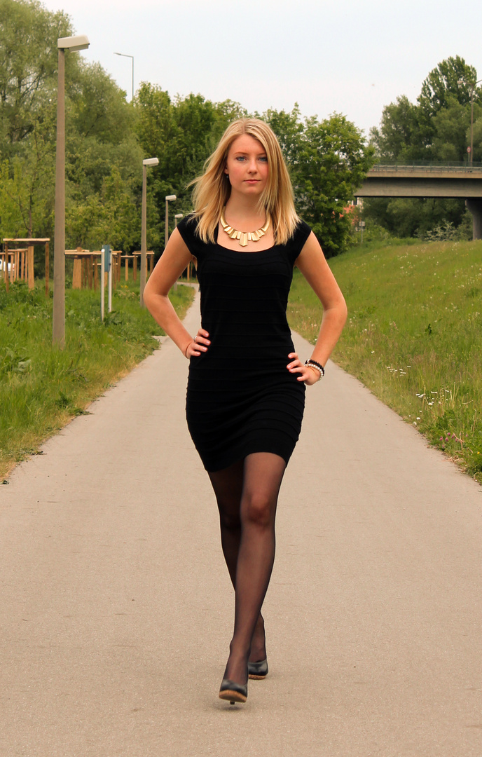 walking in black