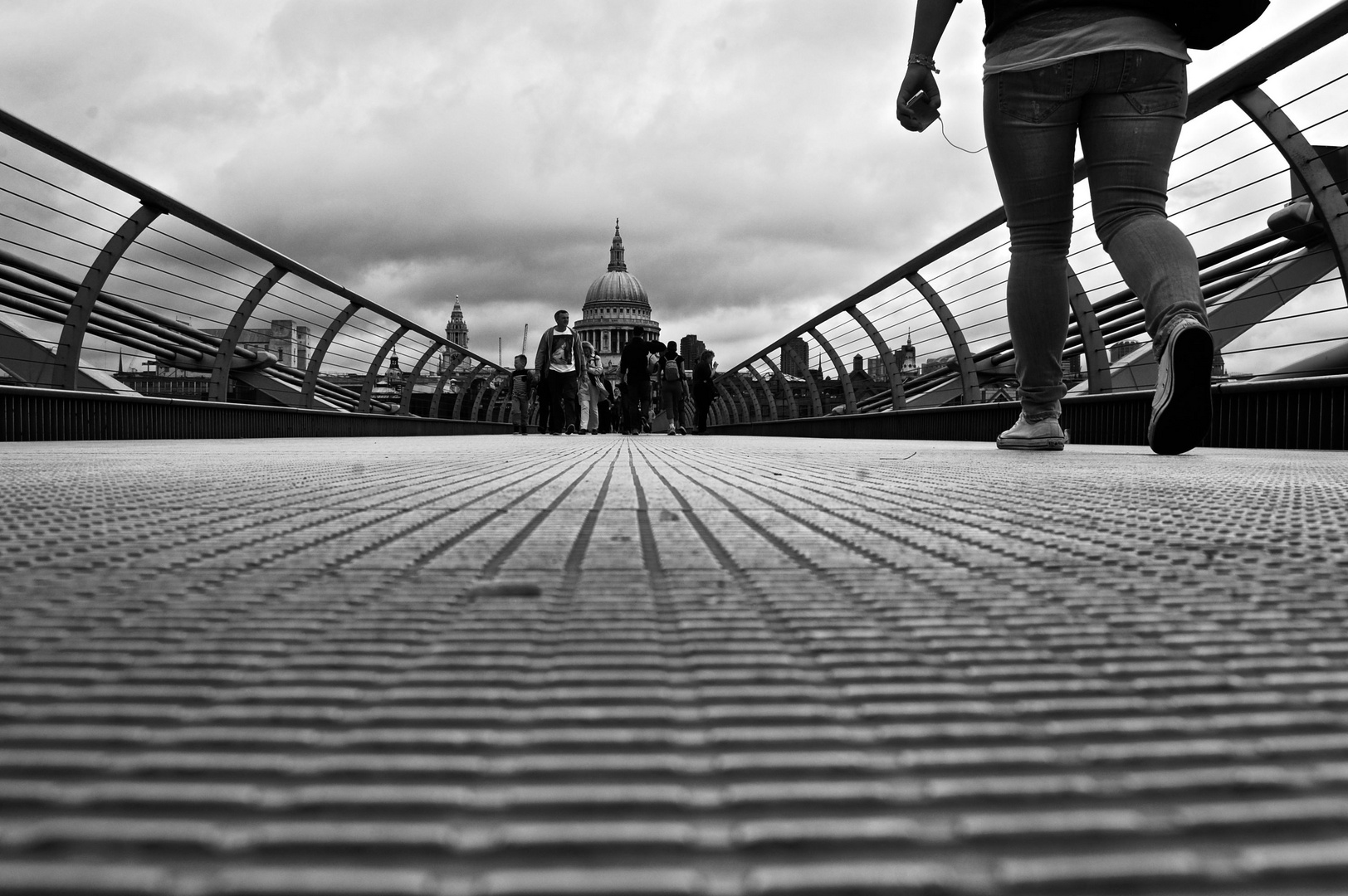 Walking in London.