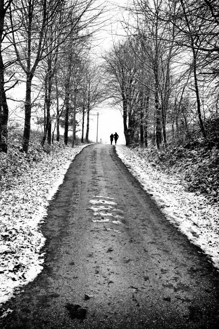 Walking in snow