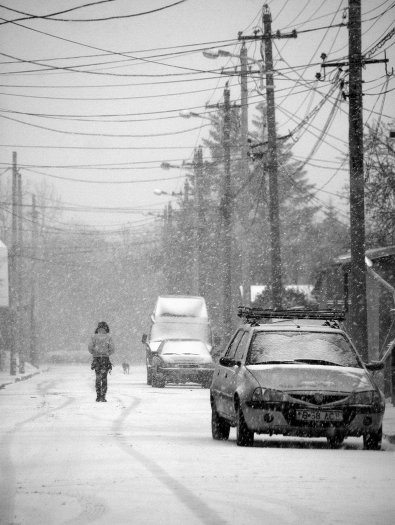 Walking in snow