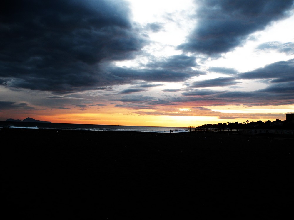 walking in the beach