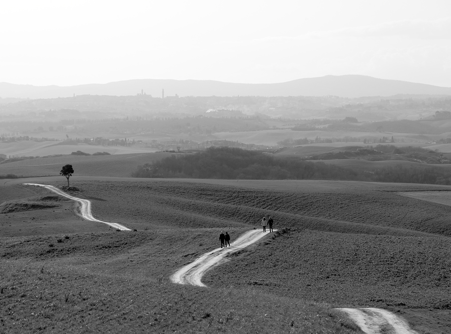 walking in the hills