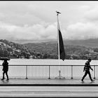 walking in the rain