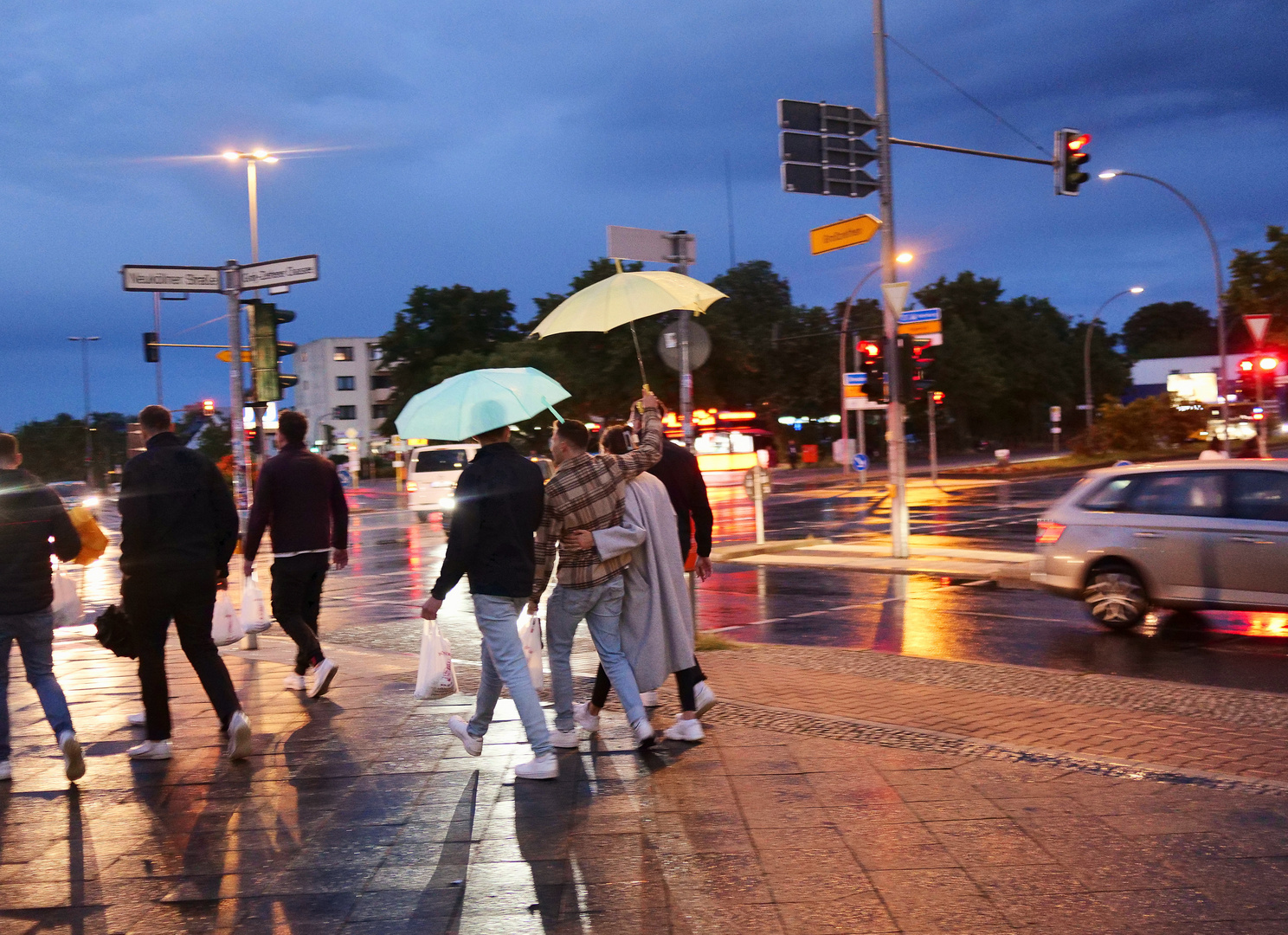 Walking in the rain