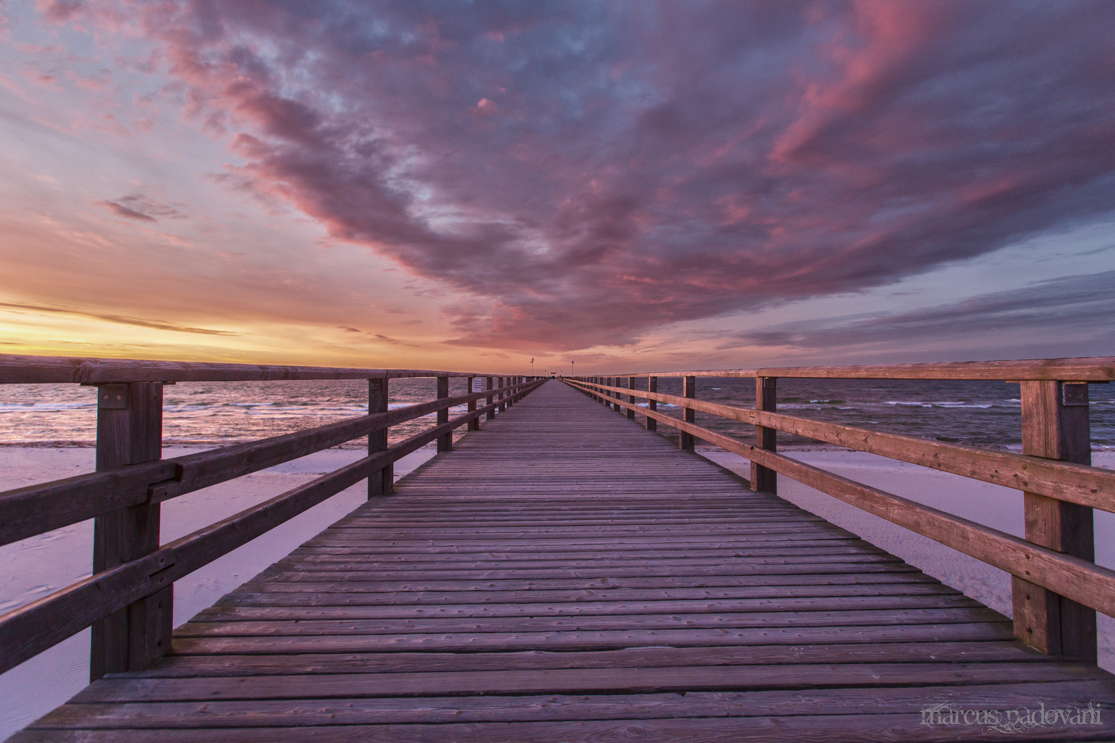 Walking into sunset