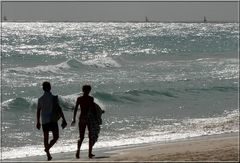 ...walking on the beach...