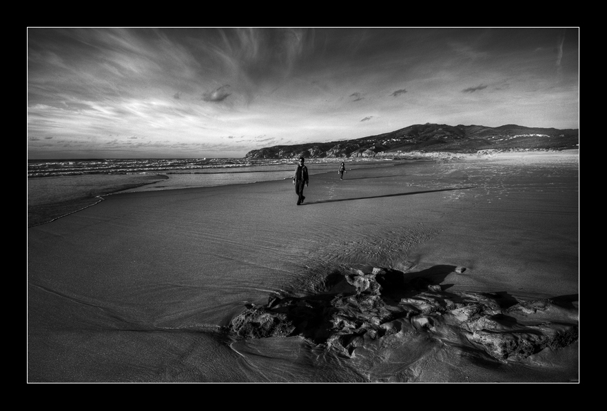 Walking on the beach