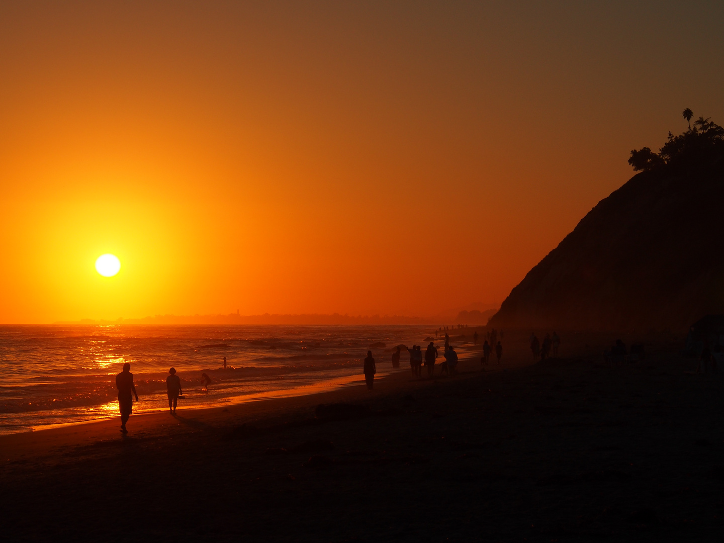 walking on the beach