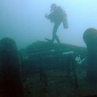 Walking on the boats wreck