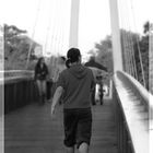 Walking on the bridge