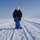 Walking on the ice in Hanko, Finland