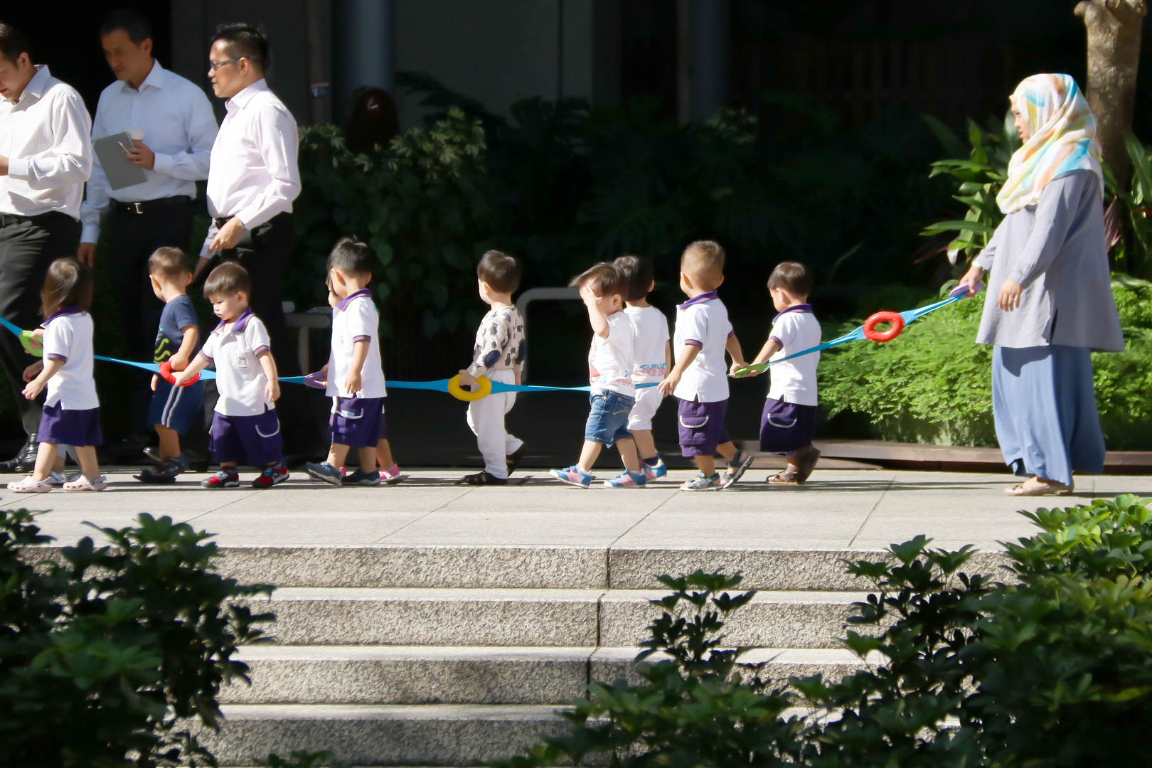 Walking with children