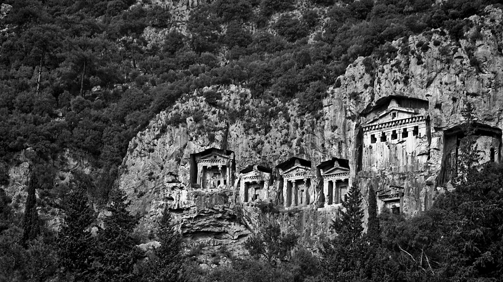 Wall of graves