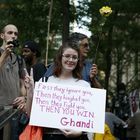 wall street protest. in 2011 at NY park.