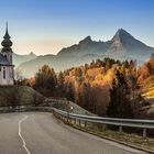 Wallfahrtkirche Maria Gern mit dem Watzmann im Hintergrund