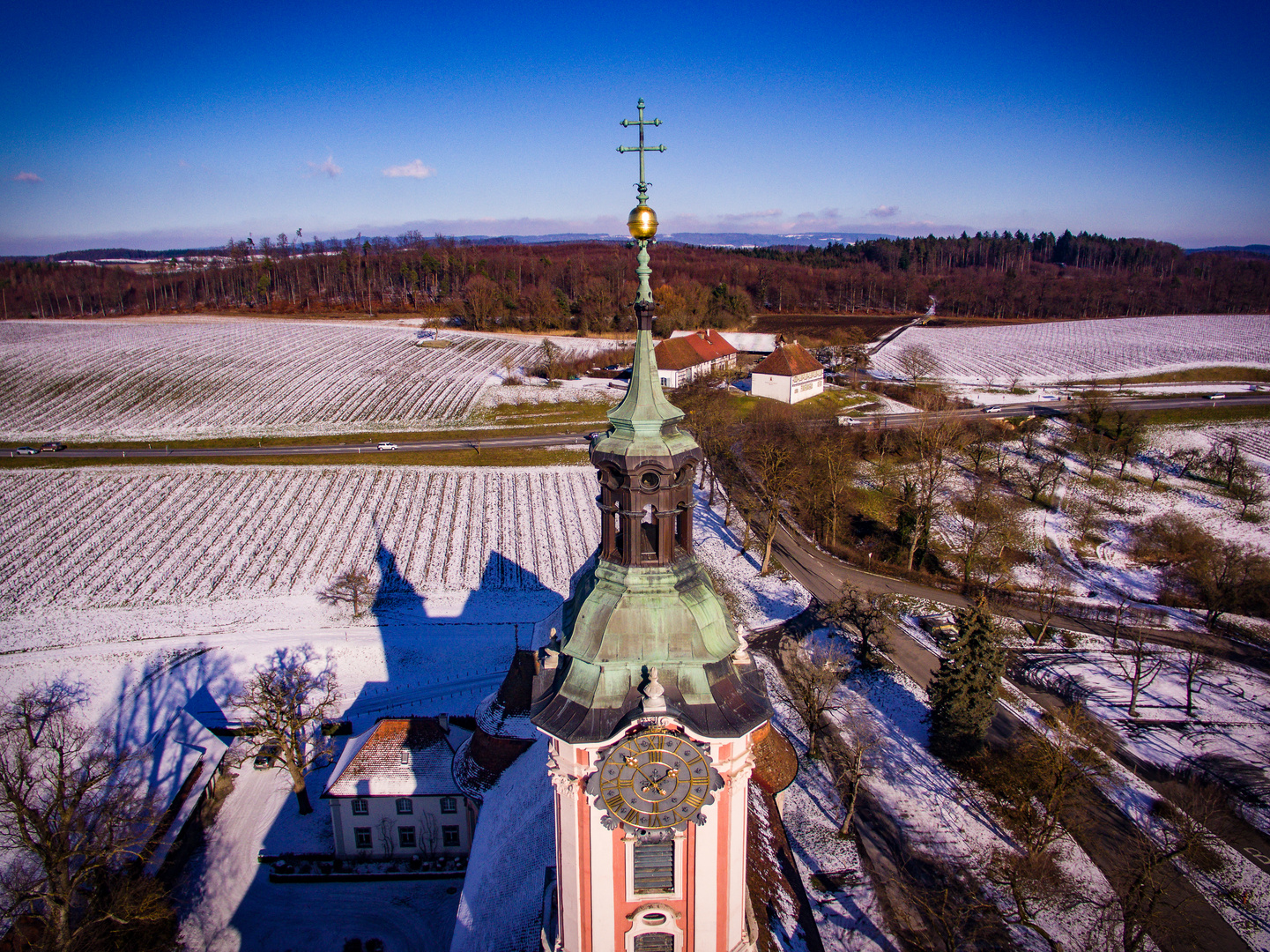 Wallfahrtskirche Basilika Birnau Turm Richtung Norden