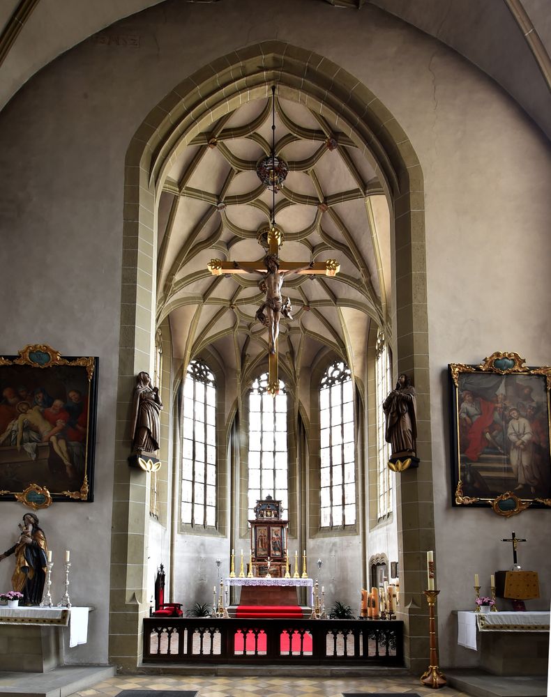 Wallfahrtskirche Maria im Sand (Dettelbach) Blick in denAltrraum