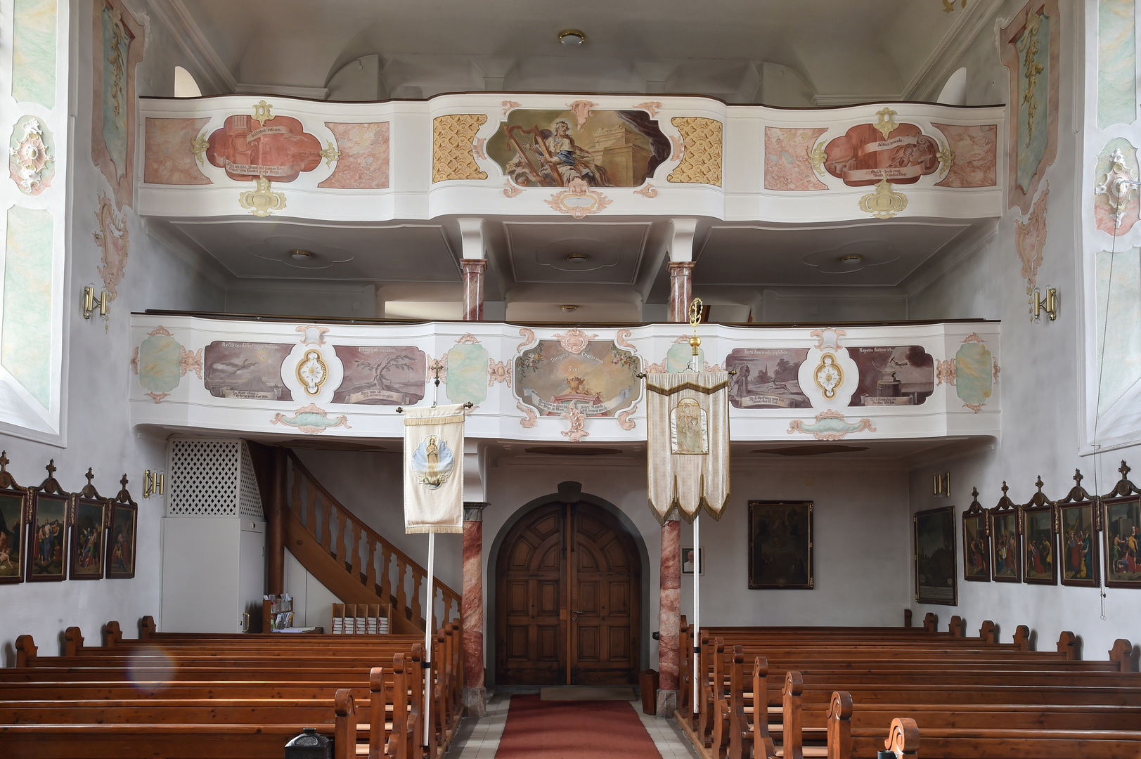 Wallfahrtskirche Maria Schray Pfullendorf Blick zur Empore