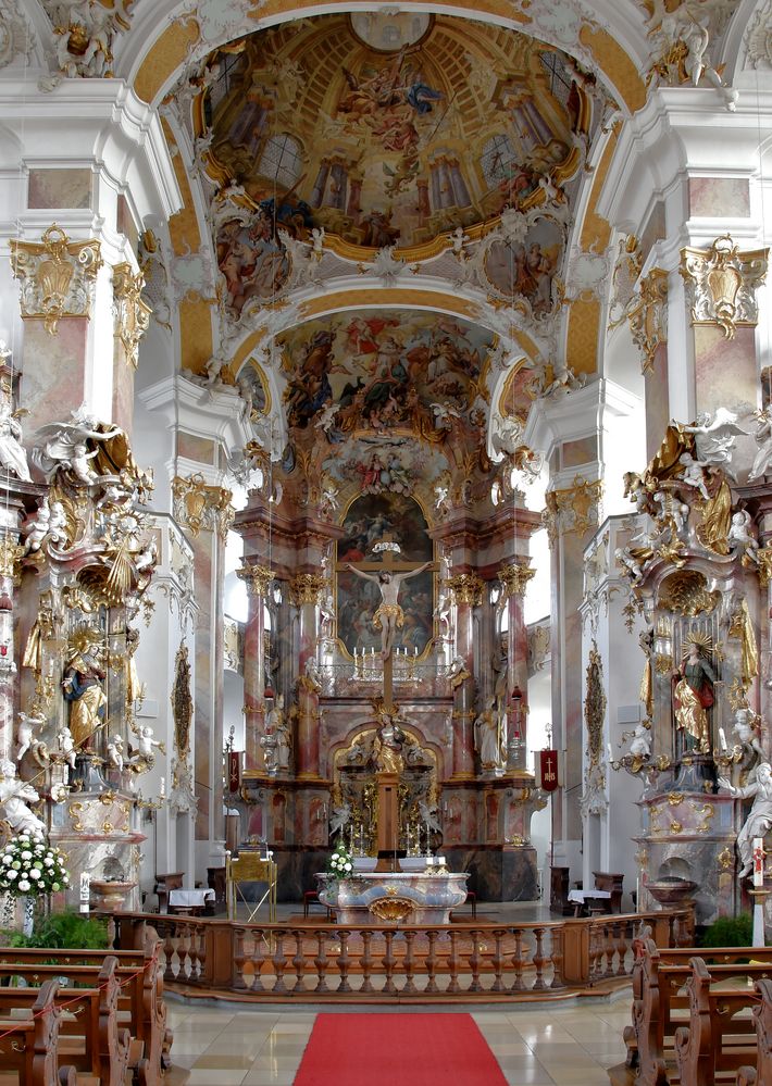 Wallfahrtskirche Maria Steinbach Blick in den Chorraum Foto & Bild