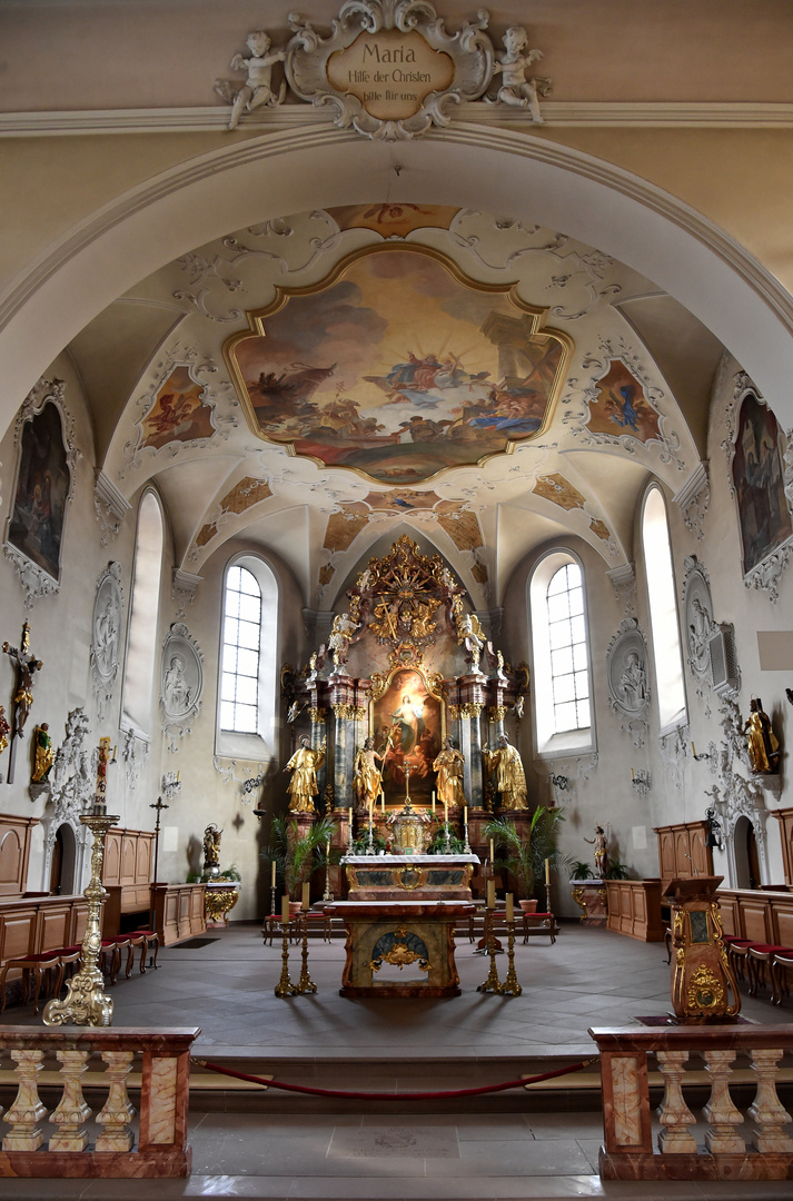 Wallfahrtskirche Mariä Himmelfahrt Blick in den Chorraum