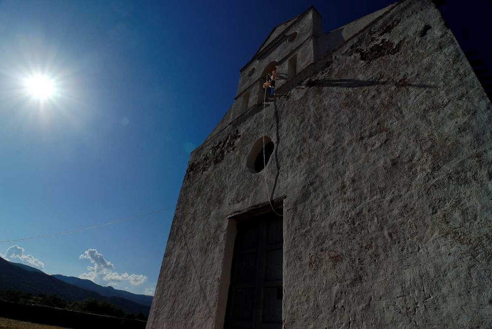 Wallfahrtskirche St. Pietro im Abendlicht