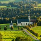 Wallfahrtskirche Wilparting im Abendlicht