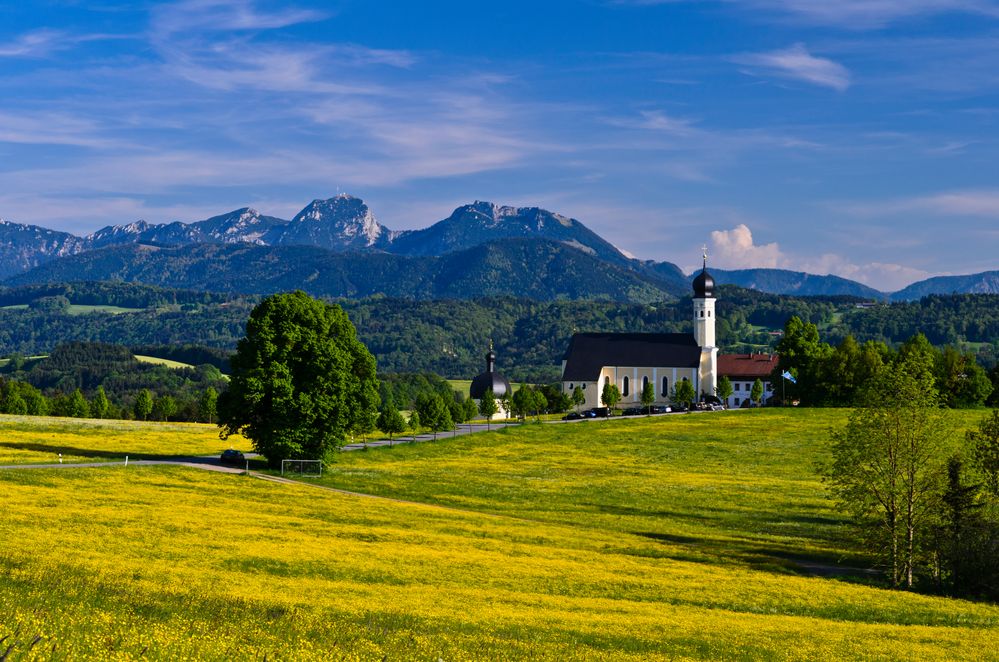 Wallfahrtskirche Wilparting, Wendelsteingebiet, Oberbayern