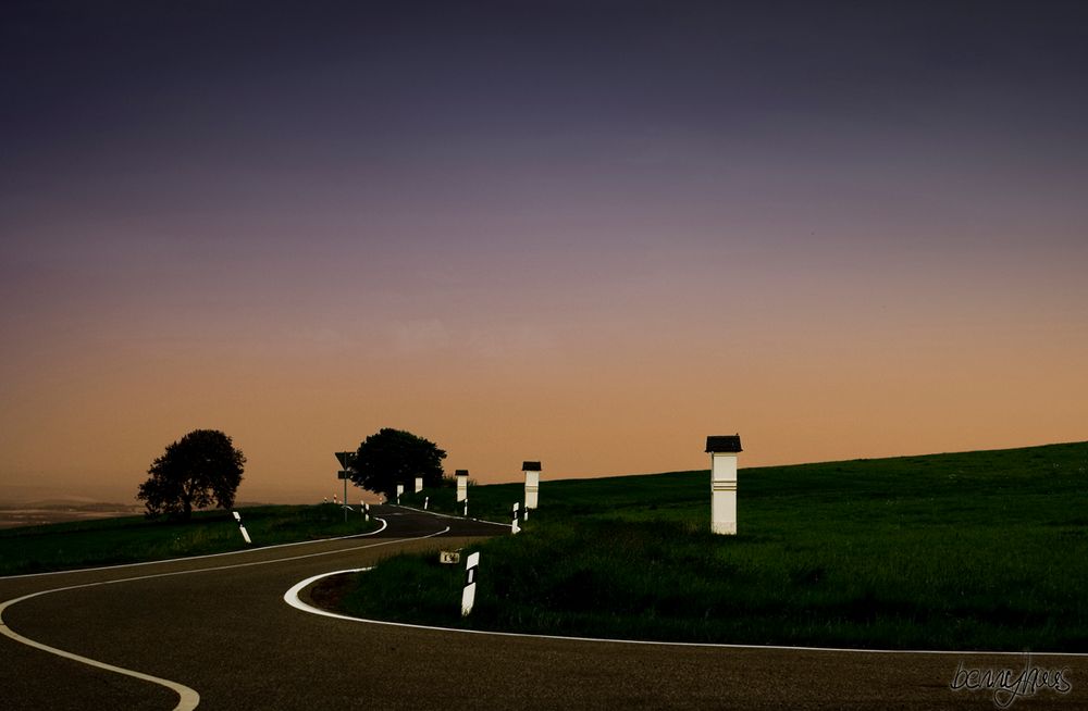 Wallfahrtsweg im Sonnenuntergang von Benjamin Haas 