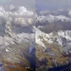 Walliser Alpen Schweiz - 3D Kreuzblick
