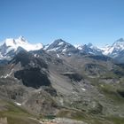 Walliser Bergwelt mit Matterhorn und Weisshorn.