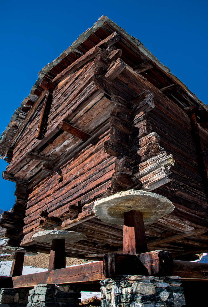 Walliser Heuschober in Zermatt